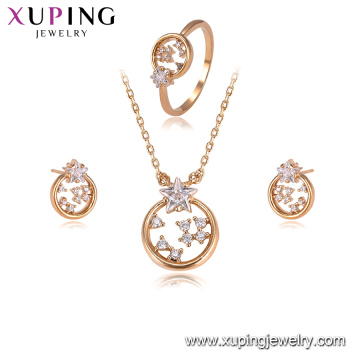 64471 Xuping interior design ideas jewellery shops temperamental 18k gold covering jewelry set for wedding